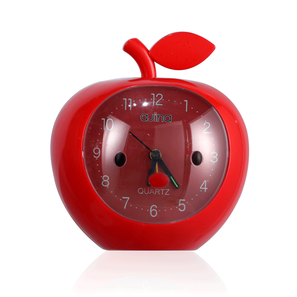 Apple Table Clock Medium-Red