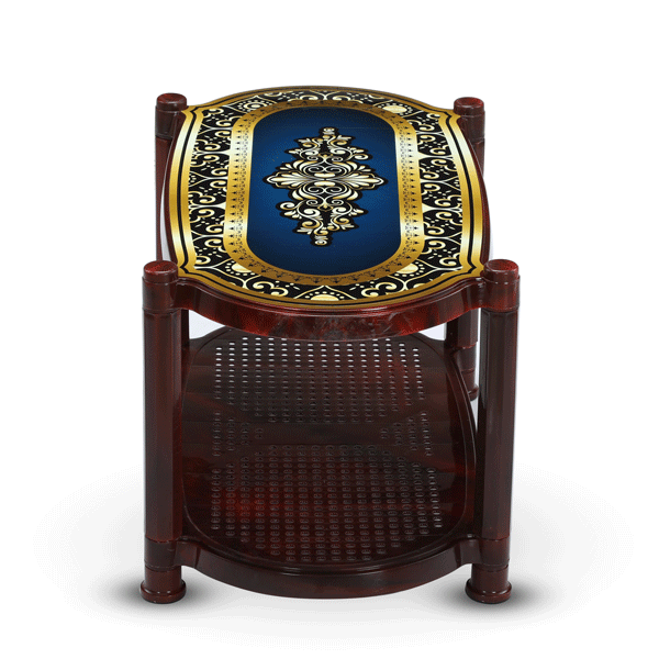 Tea Table With Stopper (Jubilee) Printed-Rose Wood