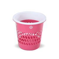 Two Color Paper Basket Perforated - Pink