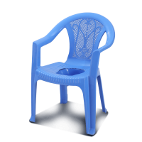 Arm Commode Chair W/O Lid -SM Blue