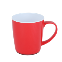 Two Color Paris Mug 450 ML- White & Red