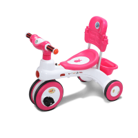 Rock Rider With Backrest-3Y-Pink