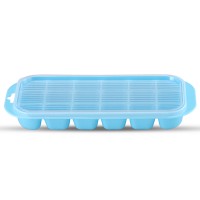 Daisy Ice Tray With Cover-Light Blue