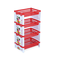 Smart Rack 4 Step Printed - Red & White