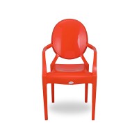 Stylee Moon Back Arm Chair - Red