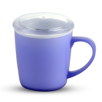 Paris Mug 350ML With Lid-White & Tr Purple