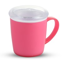 Two Color Paris Mug 350ml-White & Tr-Pink