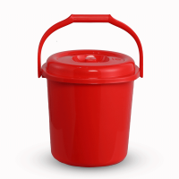 Square Bucket- with Lid- 18L-Red