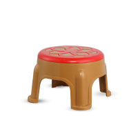 Two Color President Stool - Sandal Wood & Red