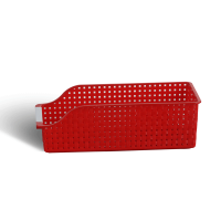 Rectangular Basket With Handle - Red