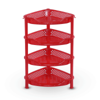 Corner Rack 4 Step-Red