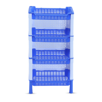 Moushumi Rack 4 Step - SM Blue & White