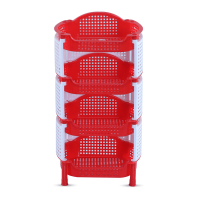 Style Fence Rack 4 Step (Big) - Red & White