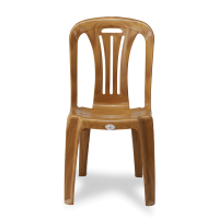 Plastic Chair W/O Arm (Stick) - Sandal Wood