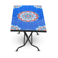 Deco Classic Table 4 Seat S/L Print BlueStar-Black
