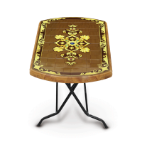 Restaurant Table Semi Oval S/L Print Spark -SW