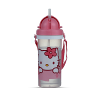 Pretty Water Bottle With Belt 400 ML-Pink
