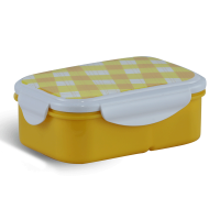 Modern Two Part Tiffin Box -Yellow