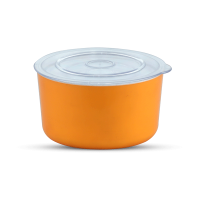 Mina Container Medium - White & Trans Orange