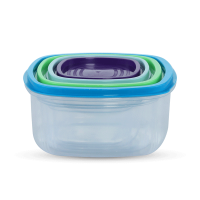 Rainbow Cont Oval 4 Pcs Set 1.1,0.59,0.34,0.18L-Tr