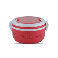 Round Single Tiffin Box Pink