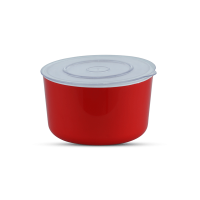 Mina Container Medium - White & Red